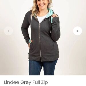 Women's Grey Full Zip Hoodie